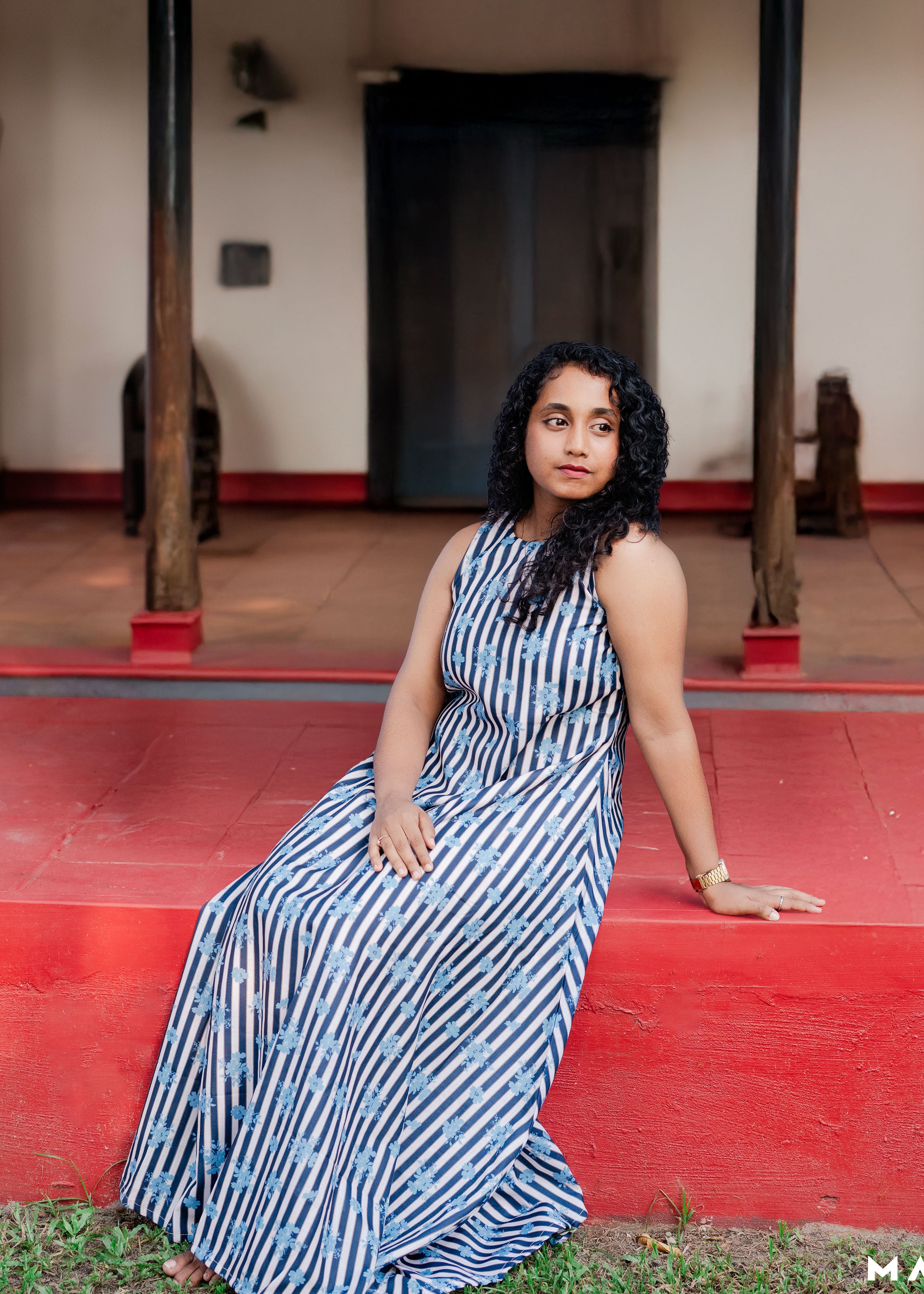 Striped Flower Dress